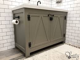 Refinish a flea market find, update an existing stock cabinet, or upgrade a retail table for a personalized vanity you'll love. Diy Farmhouse Bathroom Vanity Farmhouse Bathroom Vanity Diy Bathroom Vanity Bathroom Vanity