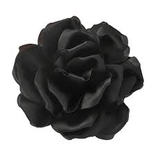 black rose brooch