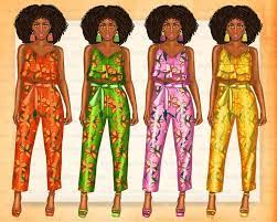 Spring Girl Clipart Fashion Girl Clipart African American Afro Etsy In 2021 Afro Girl Girl Fashion Fashion