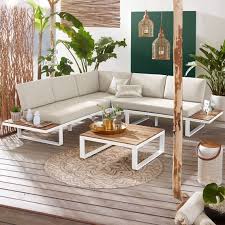 Outdoor Lounge Set 2 Tlg Mila Wasserabweisende Bezuge Clean Chic Sitzecke Lounge Mobel Outdoor Lounge