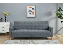 Canape Lit Clic Clac 3 Places Avec Coffre De Rangement Noa Coloris Gris Vente De Banquette Clic Clac C En 2020 Coffre De Rangement Canape Avec Coffre Lit Clic Clac