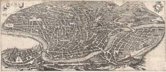 Depiction Of Rome In 1642 Free Public Domain Stock Photo Rome Map Map Print Panoramic Map
