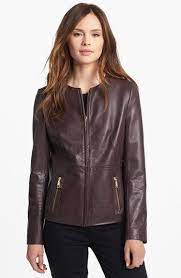 T Tahari Collarless Leather Jacket Regular Petite Nordstrom Collarless Leather Jacket Leather Jacket Leather Jacket Details