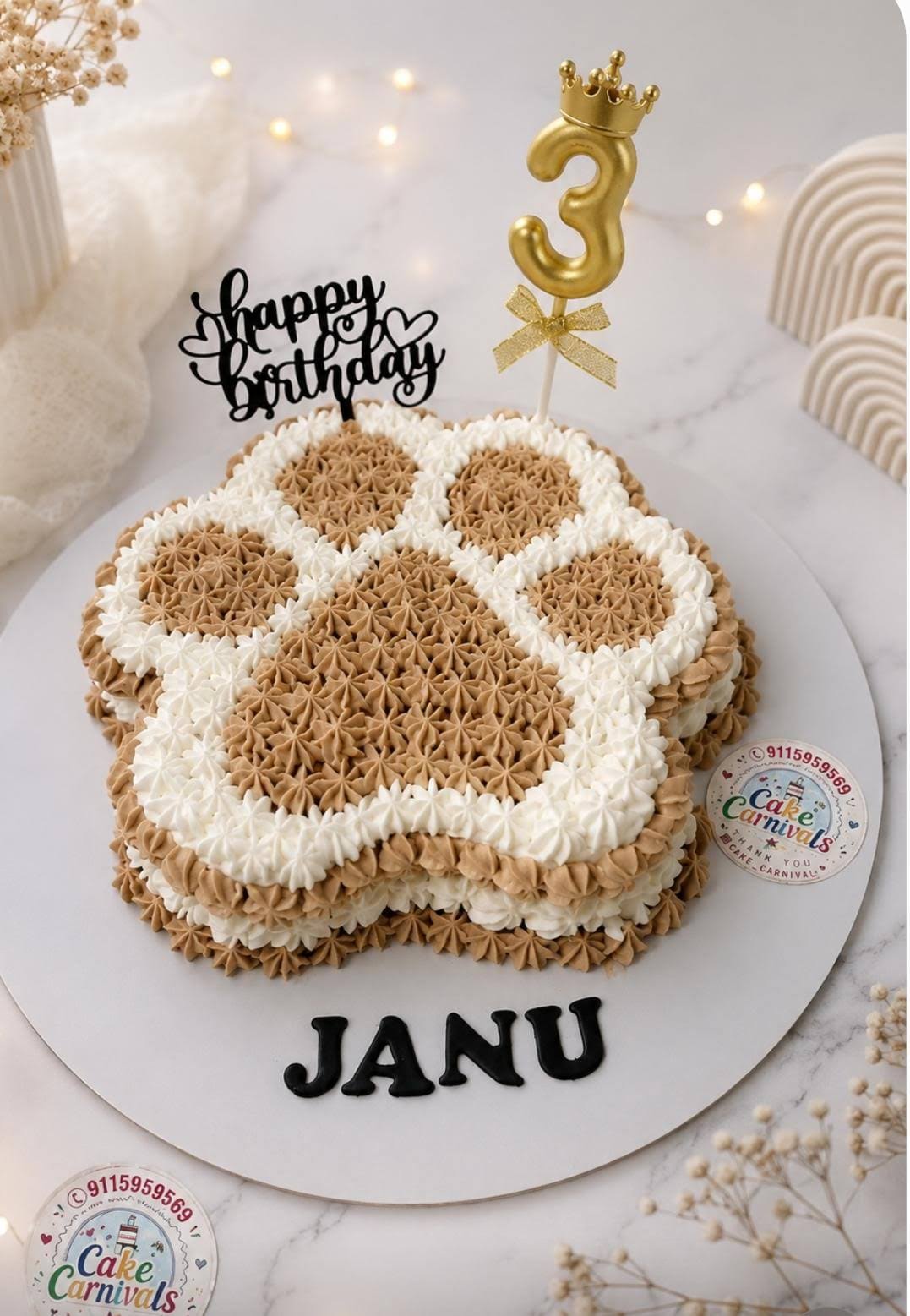 Paw shaped cake product image