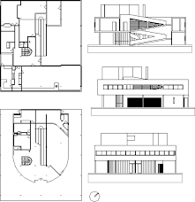 Villa Savoye Poissy France By Le Corbusier And Jeanneret 1931 Dwg Plan For Autocad Designs Cad