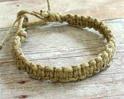 Hemp Necklace Surfer Phatty Thick Square Knot Braid Choker Hemp Necklace Hemp Bracelets Nature Bracelets