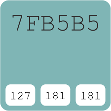 7fb5b5 hex color code schemes paints