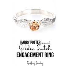 Golden Snitch Ring Harry Potter Engagement Ring Potterhead Jewelry Harry Potter Engagement Ring Harry Potter Engagement Harry Potter Ring