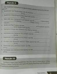 Bahasa Sunda Pancen 9 Dan 10 Halaman 79 Kelas 8 Brainly Co Id