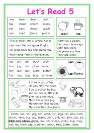 Let S Read 5 Phonics Reading Reading Comprehension Worksheets Reading Fluency