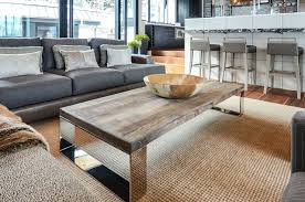 Elegant black rectangle minimalist glass and view photo 12 of 20. Great Room With Reclaimed Wood And Chrome Coffee Table Modern Living Room Denver By In Your Space Interior Design Houzz