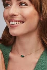 Elisa Pendant Kendra Scott Emerald Necklaces Elisa Pendant Necklace In  Emerald Cats Eye May