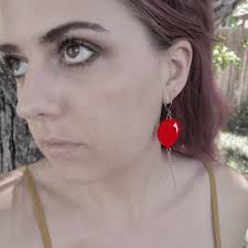Red Circus Balloon Lever Back Dangle Earrings, Clown Fair Creepy Art Scary  Movie, Pennywise Costume, Hypoallergenic Hooks or Clip Ons