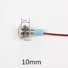Led Metal Indicator Light 10mm Waterproof Signal Lamp With Wire 6v 12v 24v 110v 220v Red Yellow Blue Green White 10mmxhd Ay D Lead Metal Indicator Lights Light
