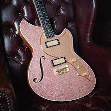 There S Absolutely Nothing We Don T Like About This Novo Mirus T In Shell Pink Glass Glitter What About You Guitar Design Vintage Electric Guitars Cool Guitar