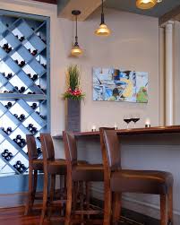 This space by midcity interior design uses pendant bar lights to accent every stool while creating visual length as. Wine Bar Decor Houzz