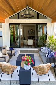 Outdoor covered patio decor ideas. Decorating Our New Build Our Backyard Covered Patio The Happy Housie
