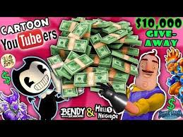 Cartoon Youtubers 10 000 Giveaway Bendy The Ink Machine Hello Neighbor Unboxing Toys Fgteev Youtub Youtubers Hello Neighbor Bendy And The Ink Machine