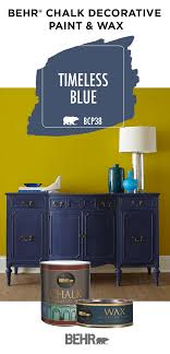 Give Old Furniture A Brand New Style With Behr Chalk Decorative Paint Wax The Dark Na Living Room Decor Furniture Dark Furniture Living Room Blue Furniture
