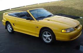 Black And Yellow Mustang Gt Canary Yellow 1995 Mustang Gt Convertible Ford Mustang Gt Mustang Ford Mustang