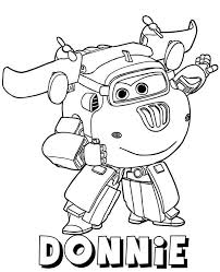 Pages to color top wings for kids to print. Donnie Super Wings Coloring Page Free Printable Coloring Pages For Kids