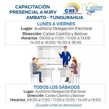 Elecciones generales en ecuador 2021. Capacitacion Cne Tungurahua Uniandes