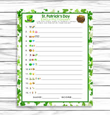 St Patricks Day Game Emoji Pictionary St Patricks Day Party Etsy In 2020 St Patrick S Day Games Emoji Games St Patrick S Day Decorations