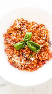 Add the onion and sauté until translucent, about 5 minutes. Healthy One Pan Couscous With Garlic Tomato And Basil Homemade Mastery
