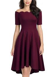 Miusol Women S Off Shoulder Vintage Cocktail Party Swing Dress Work Dresses Clothing Women Clothin Trendy Cocktail Dresses Evening Party Dress Dresses