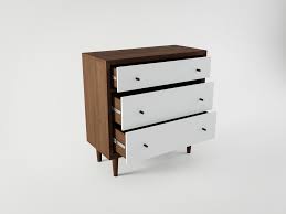 This mirrored nightstand matches perfectly with vibrant colors, reflecting all their charisma. Roberto Dutra Mid Century Modern Dresser 3d Furniture