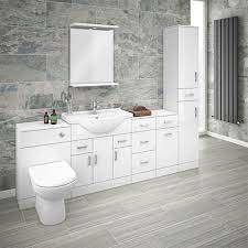 Cn hangzhou ark kitchen & bathroom technology co., ltd. Cove 2270mm Bathroom Furniture Pack High Gloss White Depth 330mm Victorian Plumbing Uk