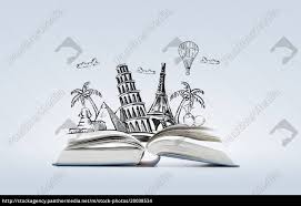 Offenes Buch Mit Sehenswurdigkeiten Zeichnen Stock Photo 20038534 Bildagentur Panthermedia