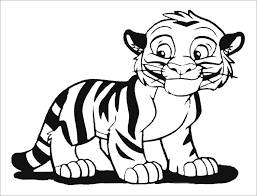 Color in this picture of a baby tiger and share it with others today! Baby Tiger Coloring Page For Kids Coloringbay