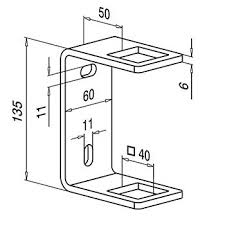 Stainless Steel Baluster Bracket Easy Mount 40mm 304 Grade Square Balustrade System Technical Drawing Square Drawing Sheet Metal Drawing