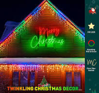Shine Decor 48.8"x29.3" Merry Christmas Sign, 170 LEDs ...