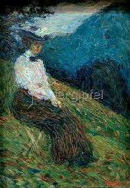 Signed and inscribed 'münter staffelsee.' (on the reverse) oil on board193/8 x 255/8 in. Kochel Gabriele Munter Von Wassily Kandinsky Kunstdruck Bildergipfel De