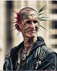 Epingle Par Sunnyd Sur Facial Tattoos Images Droles Mode Punk Photo Visage