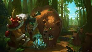 Wallpapers in ultra hd 4k 3840x2160, 1920x1080 high definition resolutions. Hd Wallpaper Hearthstone Heroes Of Warcraft Rexxar Crystal Forest Artwork Wallpaper Flare