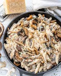 I bake the wonton wrappers to save time and it eliminates most of the fat. Creamy Wild Mushroom Pasta Recipe Vegetarian Healthy Fitness Meals