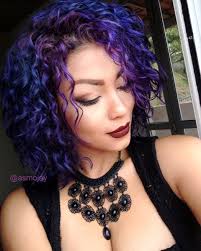 Short Curly Colored Hair Curly Purple Hair Colored Curly Hair Curly Hair Styles