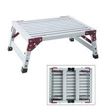 Gpl 1 Step 500 Lbs Capacity White Aluminum Foldable Step Stool Lowes Com Step Stool Foldable Stool Wayfair Living Room Chairs