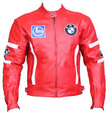 Details About Bmw Motorcycle Biker Jacket Sports Red Leather Motorbike Protective Racer Jacket