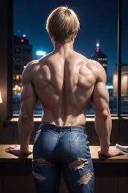 Large Ass, Leon Kennedy, Topless AI Gay Porn