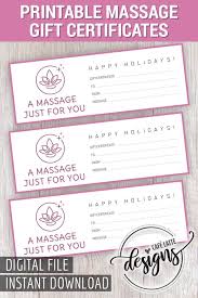 Take time to personalize your gifts by adding these printable gift cards onto the package. Massage Gift Certificate Gift Certificate Printable Gift Coupon Gift Instant Download Christmas Gift Gift Idea Holiday Gift Gift Card Massage Gift Massage Gift Certificate Printable Gift Certificate