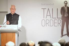 Arkasındaki pankart, ülkenin kampanya manifestosunu gösteriyor. Esm Goh Chok Tong On Why He Decided To Have His Memoir Written Singapore News Top Stories The Straits Times