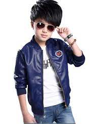 Little Boy S Stand Collar Motorcycle Faux Pu Leather Jacket Zip Moto Coat Navy Blue 8 9t Material Faux Le Boy Outerwear Kids Clothes Boys Kids Leather Jackets