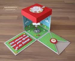 Geschenkbox Uberraschungsbox Explosionsbox Fallschirm Gleitschirm Tandemsprung Gutschein Geschenke Gutschein Basteln Gutscheine