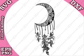 Zentagle Tribal Svg Mandala Moon Svg By Littlekikishop Thehungryjpeg Com