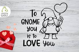 Download Valentine Gnome Girl Gnomes Svg Cut Files Valentine Quotes Svg Design By Green Wolf Art Thehungryjpeg Com
