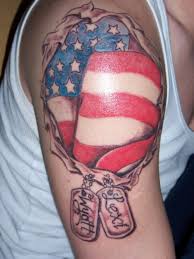 The size of the tattoos also depends on the locations. Flag Tattoo On Back Shoulder
